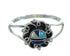 Multicolor Inlay Southwest Sterling Silver Ring Size 5-1/4 QX74767